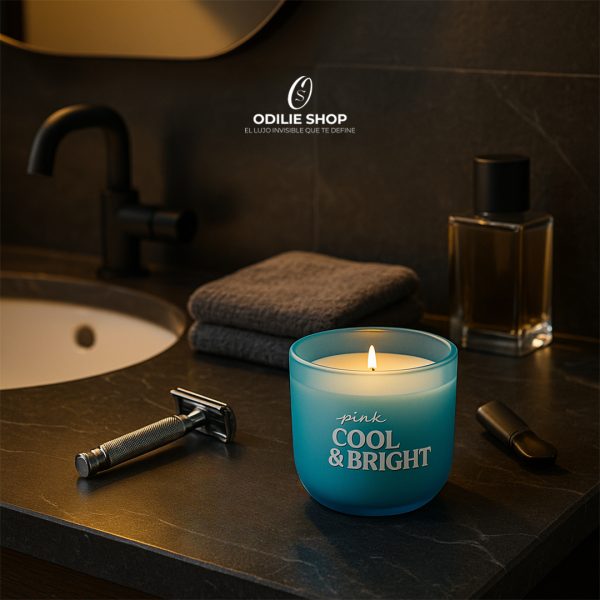 odilie cool & bridge Candela de una mecha Cool & Bright de Victoria's Secret. Aroma fresco y energizante para ambientar cualquier espacio. Precio regular $20.