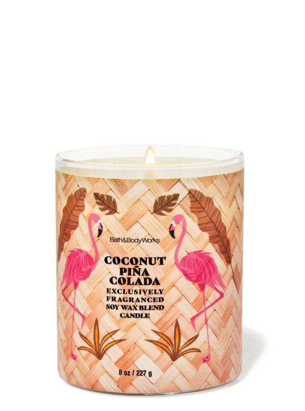 Candela de Una Mecha Coconut Piña Colada