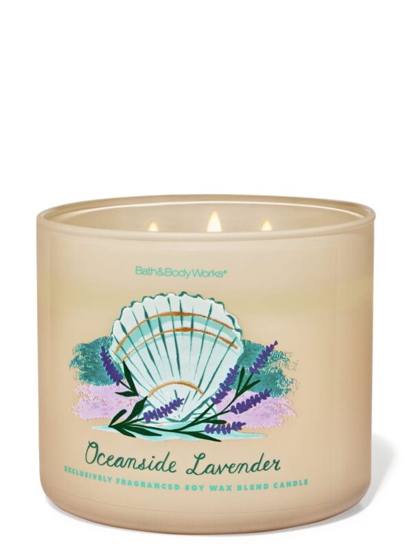 Candela de 3 Mechas Oceanside Lavender