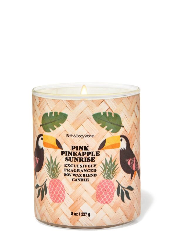 Candela de Una Mecha Pink Pineapple Sunrise